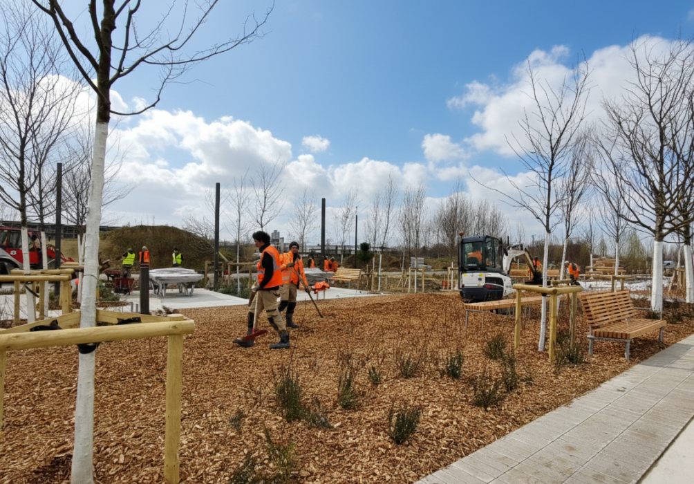 Image du parc de la piste des géants en travaux